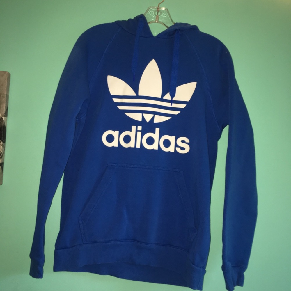BLUE ADIDAS MEN’S HOODIE